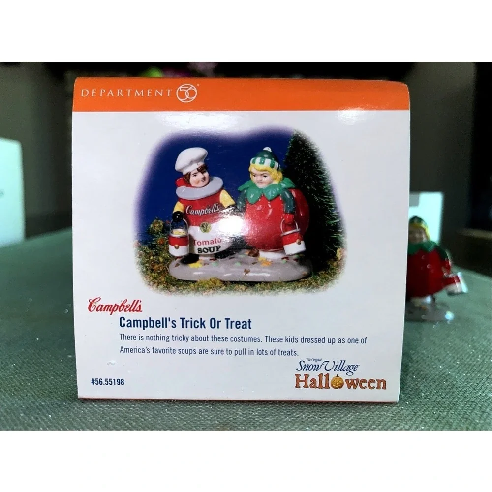 Dept 56 Campbell's Soup Trick or Treat Kids Halloween Village Retired 55198~New‎